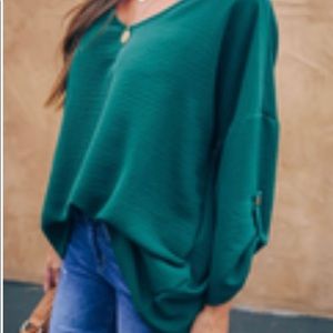 Green 3/4 Sleeve Blouse